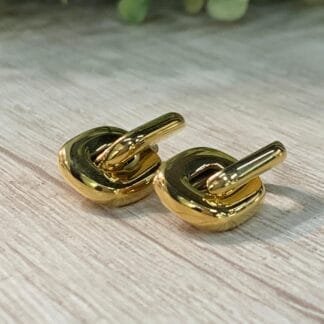 Aros argolla dorados acero baño oro
