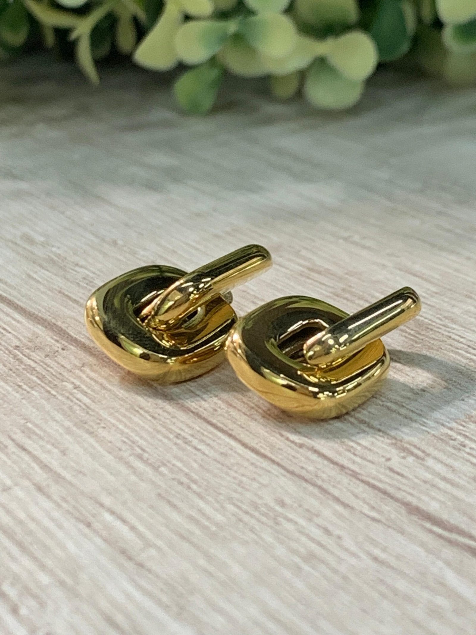 Aros argolla dorados acero baño oro