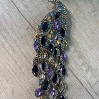 Maxi Prendedor Pavo real vintage multicolor