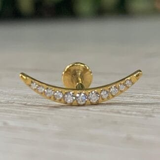 Aros titanio flat luna microcircones dorado