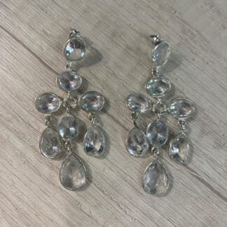 Aros cascada cristal acrilico fantasĂa fina