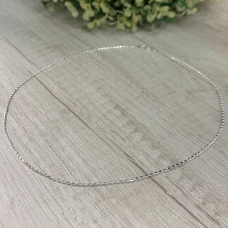 Cadena plata palitos 45 cm