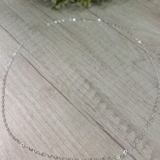 Cadena plata rombo 50 cm