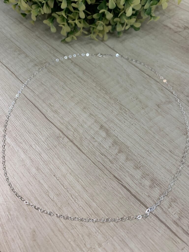 Cadena plata rombo 50 cm