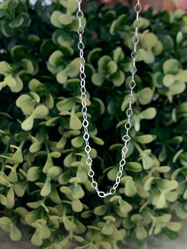 Cadena plata rombo 50 cm
