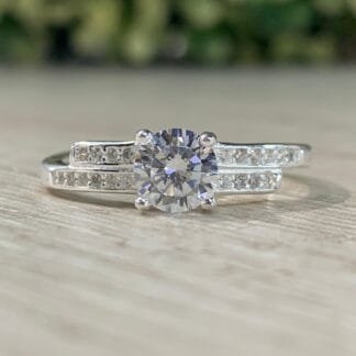 Anillo plata solitario desigual N 19
