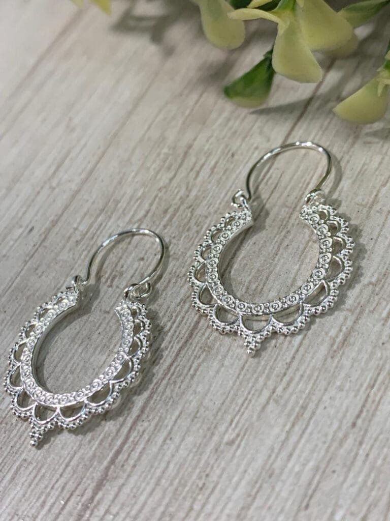Aros plata Bali calados