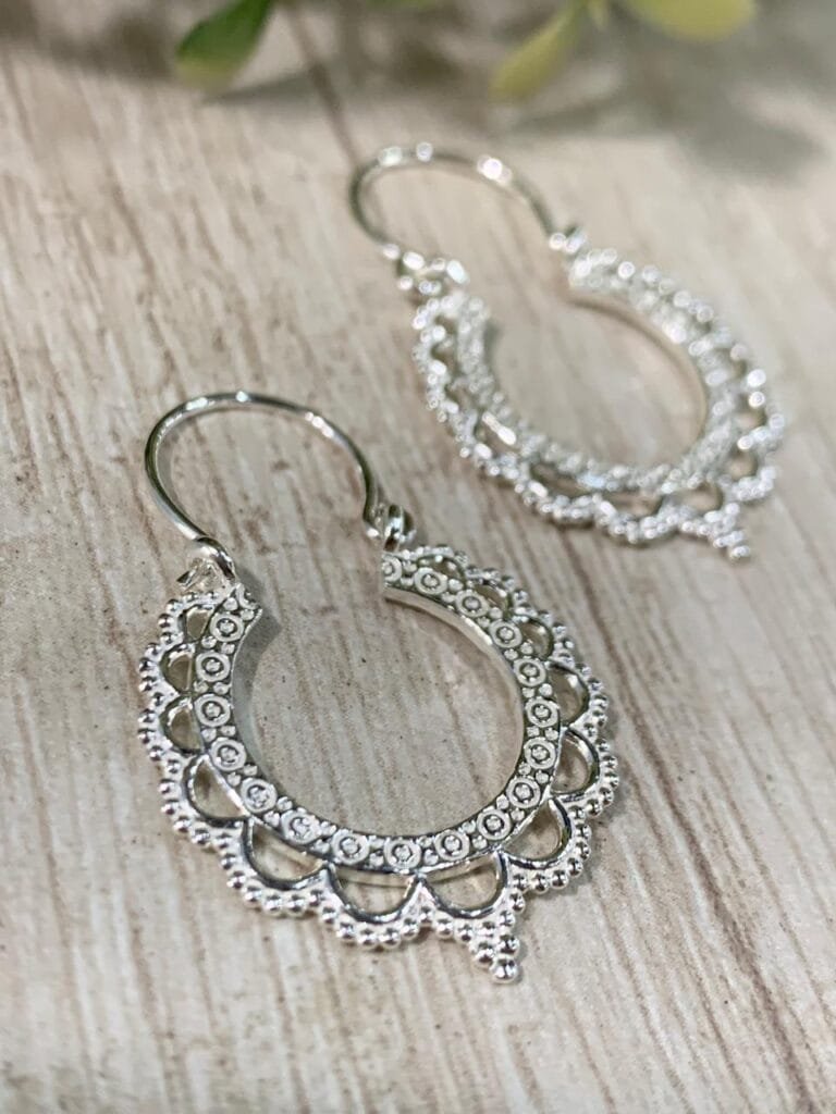 Aros plata Bali calados