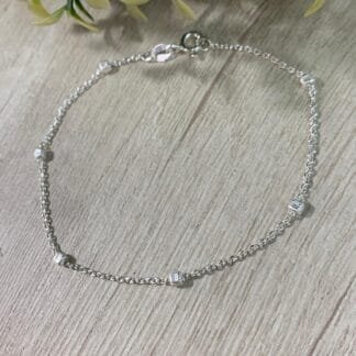 Pulsera plata cubos