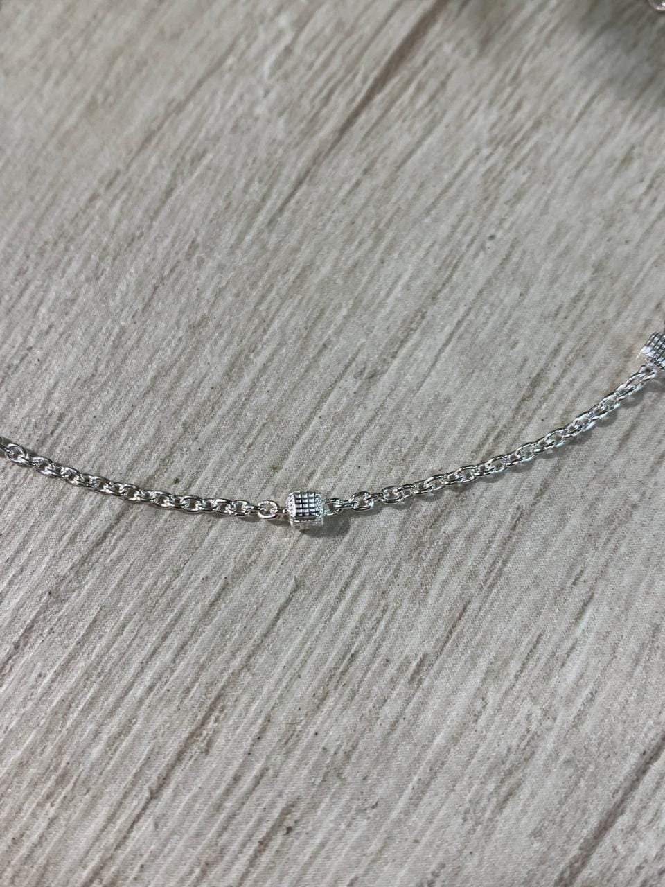 Pulsera plata cubos - Imagen 2