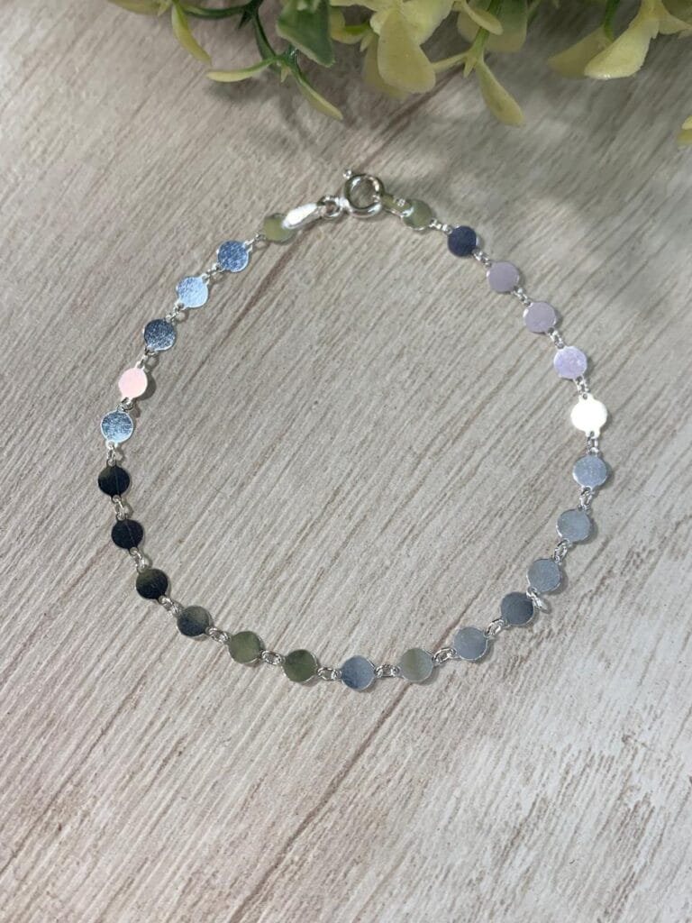 Pulsera plata Círculos